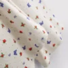 Geribde pyjamabroek met vlinderprint
