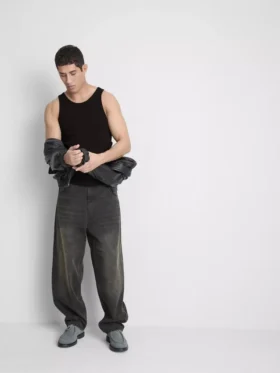Geribde tanktop