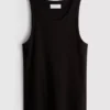 Geribde tanktop