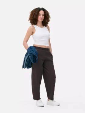 Geribde tanktop met racerback
