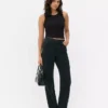 Geribde tanktop met racerback
