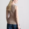 Geribde tanktop van katoenmix
