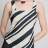 Gestreepte blouse met puntige zoom