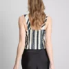 Gestreepte blouse met puntige zoom