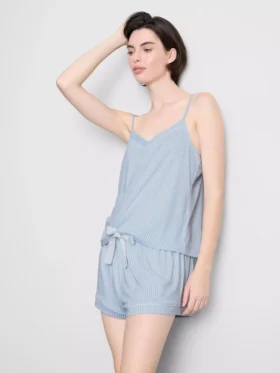 Gestreepte cami-shorty-pyjama's