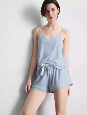 Gestreepte cami-shorty-pyjama’s