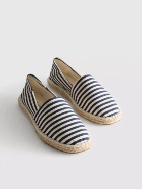 Gestreepte instap-espadrilles