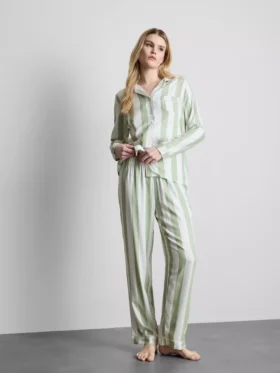 Gestreepte katoenen boyfriend-pyjama's