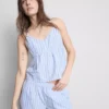 Gestreepte katoenen cami-pyjamatop