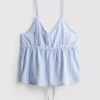Gestreepte katoenen cami-pyjamatop