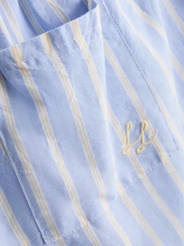 Gestreepte katoenen oxford-pyjama's