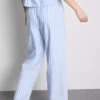Gestreepte katoenen Oxford-pyjamabroek
