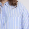 Gestreepte katoenen pyjama-overhemd in oxford-stijl