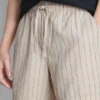 Gestreepte korte Shorts van linnenmix