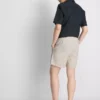Gestreepte korte Shorts van linnenmix
