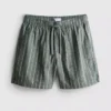 Gestreepte korte Shorts van linnenmix