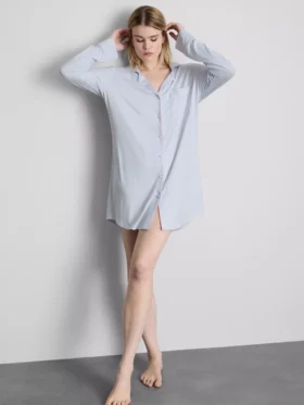 Gestreepte oversized boyfriend-nachthemd