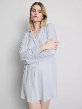 Gestreepte oversized boyfriend-nachthemd