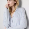 Gestreepte oversized boyfriend-nachthemd