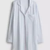 Gestreepte oversized boyfriend-nachthemd