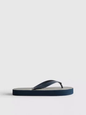 Gestreepte platvoetslippers