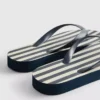 Gestreepte platvoetslippers