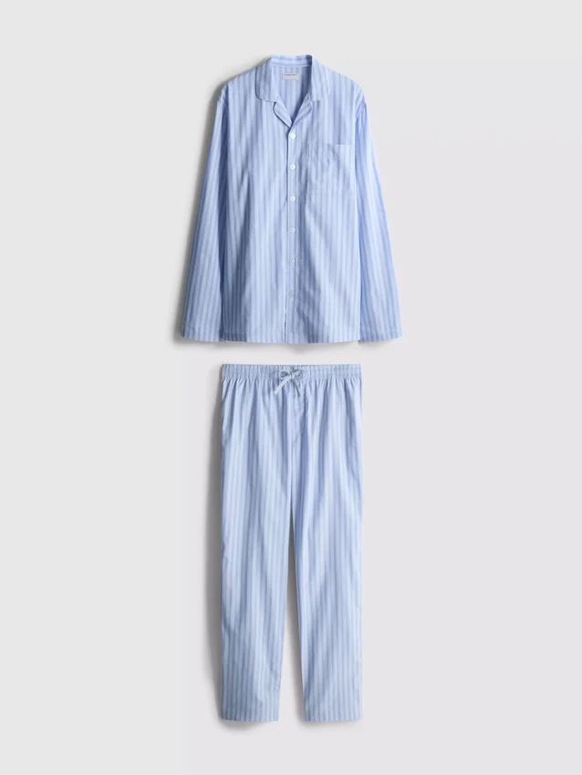 Gestreepte pyjamaset met lange mouwen