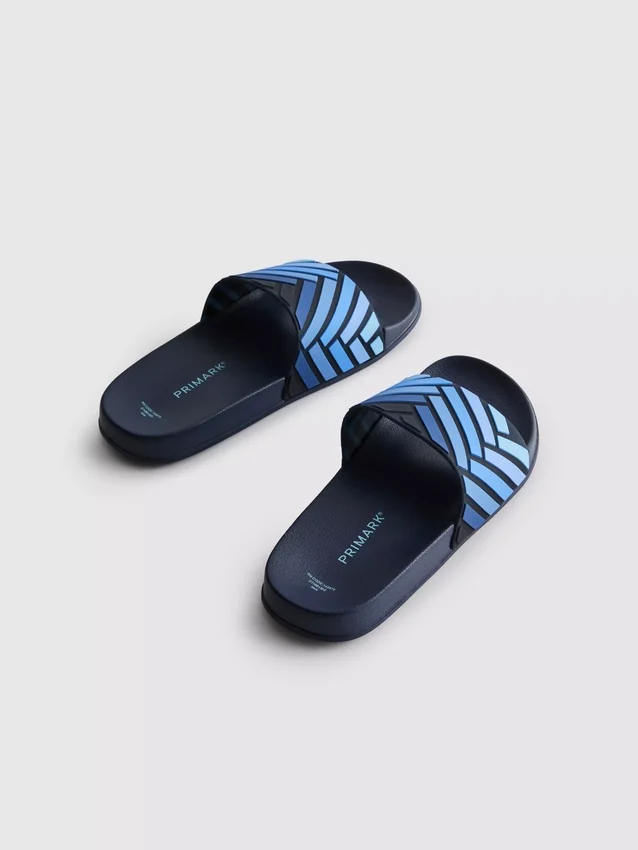 Gestreepte slippers