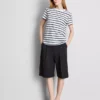 Gestreepte T-shirt met ronde hals en korte mouwen