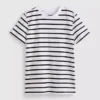 Gestreepte T-shirt met ronde hals en korte mouwen