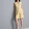 Getextureerd lang model vest