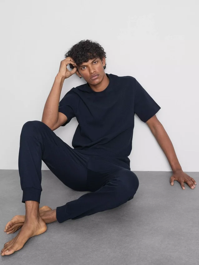 Getextureerde lange pyjama's