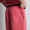 Gewassen short met elastische tailleband