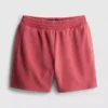 Gewassen short met elastische tailleband