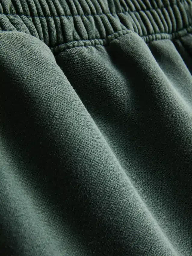 Gewassen short met elastische tailleband