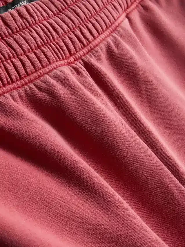 Gewassen short met elastische tailleband