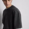 Gewassen T-shirt met korte mouwen