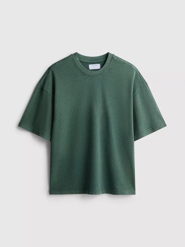 Gewassen T-shirt met korte mouwen