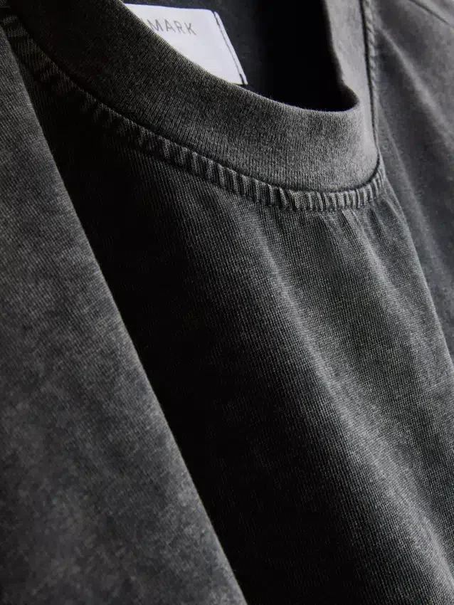 Gewassen T-shirt met korte mouwen