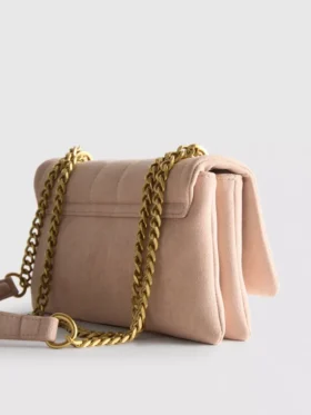 Gewatteerde crossbodytas met ketting