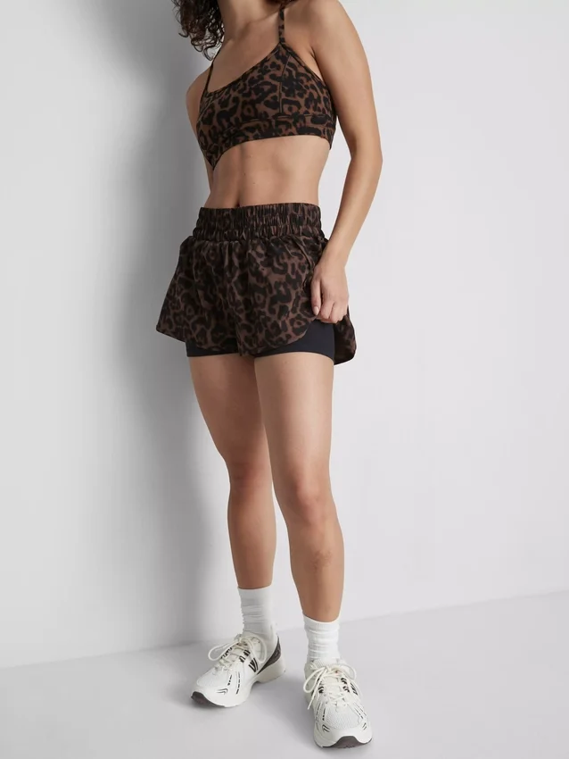 Geweven luipaard-Shorts