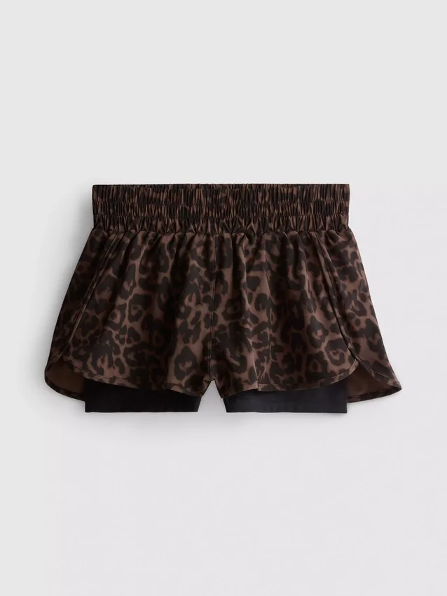 Geweven luipaard-Shorts