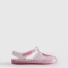 Glitter jelly-sandalen met kooiconstructie