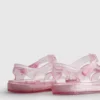 Glitter jelly-sandalen met kooiconstructie