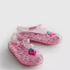 Glitter jelly-sandalen met kooiconstructie