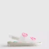 Glitter-jelly-slingback-Sandalen mit dubbele gesp