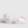 Glitter-jelly-slingback-Sandalen mit dubbele gesp