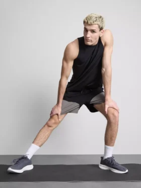 Gymshort met kleurblokken