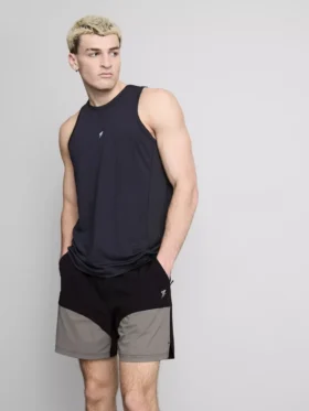 Gymshort met kleurblokken