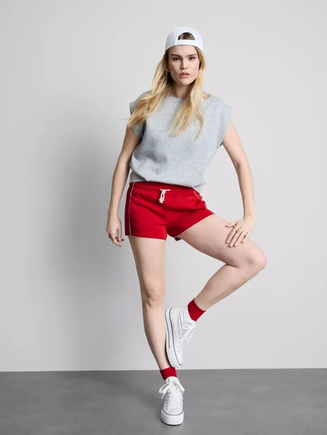Hardloopshort van jersey met hoog katoengehalte
